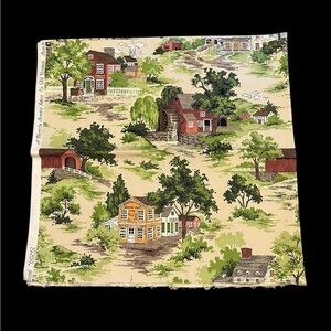 Vintage Waverly Bonded Fabric “In Old Vermont” Registered G0242 46”x48”